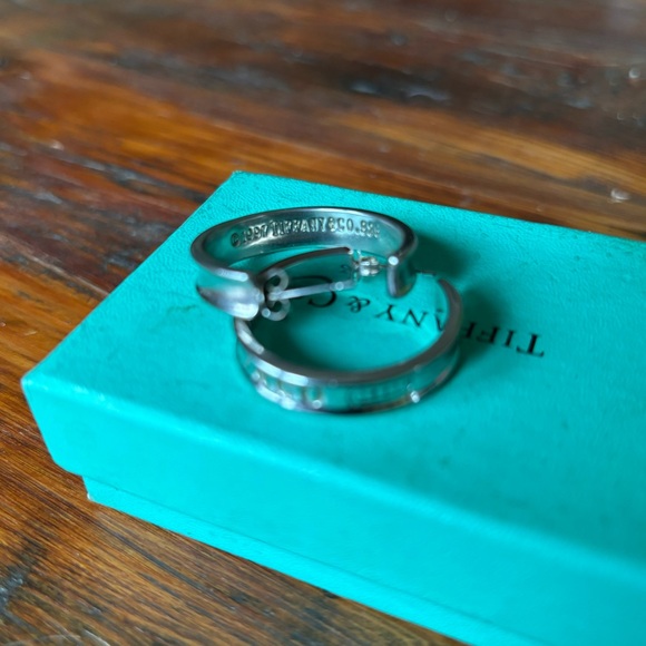 Tiffany & Co. 1837 Sterling Silver Hoop Earrings Circa 1997 - Picture 3 of 9